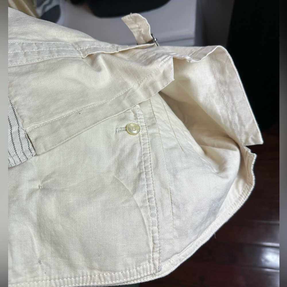 Denim & Supply Ralph Lauren Cream Pinstripe Double-Breasted Vest - Picture 14 of 14